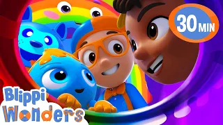 Blippi & Meekah's Magic Colors Mix | Blippi Wonders | NEW Animated Series | Blippi Wonders