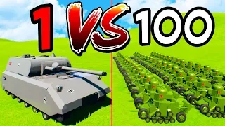 МАУС ПРОТИВ 100 МС-1 ► ЛЕГО WORLD OF TANKS В BRICK RIGS! ЛЕГО БИТВЫ ТАНКОВ! ЛЕГО ВОЙНА В БРИК РИГС!