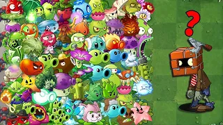 PvZ 2 Challenge - Every Plant POWER-UP Vs 99 Brickhead Zombie LEVEL 5 - Who 's Best Plant?