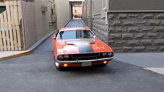 1970 Dodge Challenger R/T arrival at our hotel in Carlisle.
