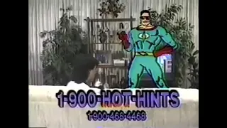 1-900 Hot Hints Video Game Tip Hotline Commercial