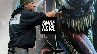 VENOM GRAFFITI WALL | realistic MARVEL character painting