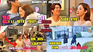 BEHIND THE SCENES OF MARRY MY HUSBAND!! Park Min Young Sat On Na In Woo's Lap By Mistake