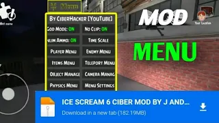 ICE SCREAM 6 CYBER HACKER 1.0 VERSION MOD MENU 🤯🤯🔥🔥👍👍