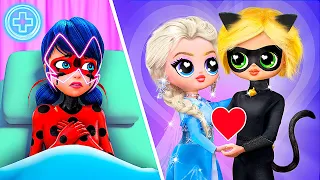 Cat Noir and Elsa Together! What Happened to Ladybug? 31 DIYs for LOL