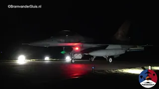 Base visit at Volkel Air Base during night flying - RNLAF F-16 with afterburners and the F-35!