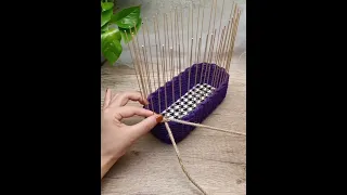 Handmade Hemp rope hand-woven snack basket course. #shorts #knitting #handmade #diy #craft #create