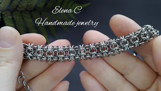 How to make Gridlock Byzantine Weave Tutorial Кольчужное плетение Мастер Класс #chainmaille #diy