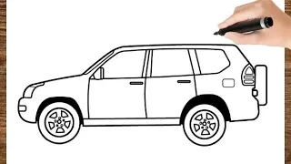 How To Draw A Toyota Land Cruiser / How To Draw A Car