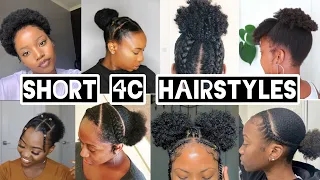 💖Simple and Cute short 4C natural hairstyles🦋✨