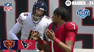 Madden 24 Rome Odunze Bears vs Houston Texans (Madden 25 Updated Roster) 2024 Sim Game Play