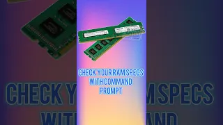 Using Command Prompt to View RAM Specification