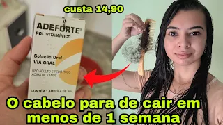 VITAMINA ADEFORTE PARA QUEDA DE CABELO, meu cabelo  estava caindo  muito.