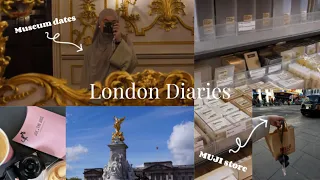 LONDON DIARIES 🤍 | aesthetic vlog | museums, shopping, eating & more!