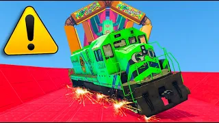 MEGA RAMPA CON UN TREN EPICO !!! GTA V ONLINE - GTA 5 ONLINE