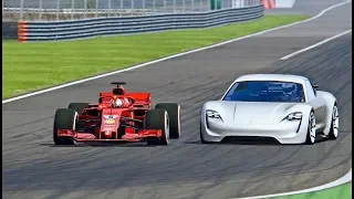 Ferrari F1 2018 vs Porsche Mission R - Monza