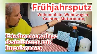 Wassertank reinigen und desinfizieren Wohnmobil, Wohnwagen, Yacht und Boot