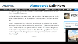 Couy Griffin on Mescalero not having rights to sign his recall petition