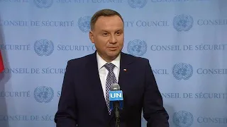 Poland on international peace and security - Media Stakeout (17 May 2018)