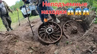 Нашли часть трелевочника.Металлокоп на каракате.