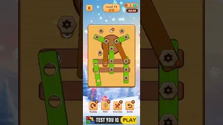 Wood Nuts and Bolts Puzzle Level 39 Gameplay Updated 2024