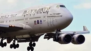 IRON MAIDEN 747-400 landing at Fort Lauderdale Intl