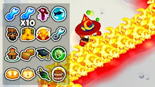 How Long Can A Max Buffed WALL OF FIRE Last? (Bloons TD 6)