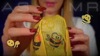 ASMR 🐝 BEE WRAP 🐝 Tapping Scratching Brushing and more