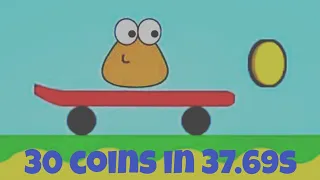 [WR] Pou - Cliff Dash 30 coins in 37s