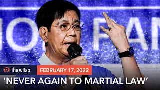 Lacson: Never again to Martial Law