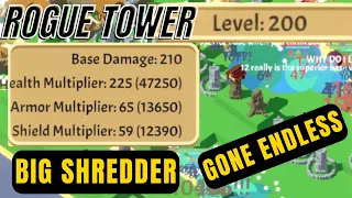 Level 200+ Shredder - Endless Rogue Tower. GRAPHS GONE WILD???