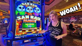 NON-Stop Bonus WINS on the New San Bao Pandas Slot Machine!!