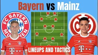 Tactics! Bayern vs Mainz BUNDESLIGA Lineups, Prediction, Preview