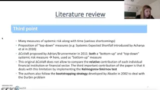 Systemic risk: Presentation  (Part I)