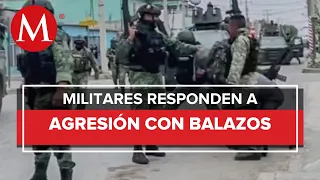 En Nuevo Laredo, habitantes se enfrentan a elementos del ejército