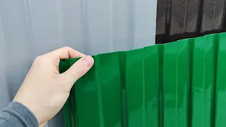 пластиковый профлист ПЭТ зелёный