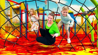 Playing The Floor is Lava At The Playground!