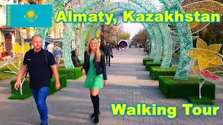 Almaty, Kazakhstan 🇰🇿 Walking Tour HD, Street Walk in the City Center (2023)