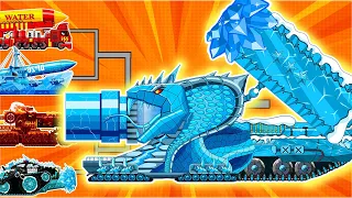This monster is way too strong! World of tanks : Snake Ice Tank Vs FIRE GUSTAV |Cartoons about tanks