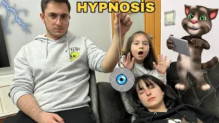 ZEYNEP HİRANUR HYPNOSİS TALKİNG TOM/CADI TEYZE/الدكتورة لانا اعطت نواف اكبر ابرة ..!!