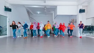 Pantun Janda Milenium - Line Dance / Demo by 7 Gym & Studio Palembang