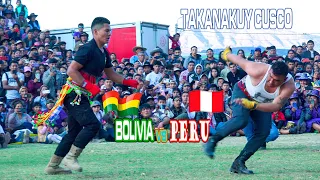Espectacular takanakuy takanakuy Perú vs. tinkus de Bolivia de grandes titanes en Cusco 10/09/2023.