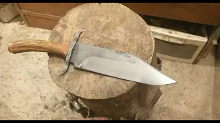 Making bowie knife from chunk of leaf spring