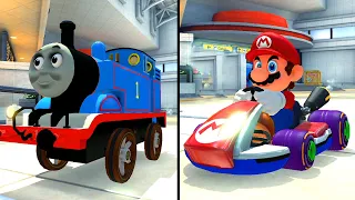 Mario Kart 8 Deluxe - Thomas the Tank Engine Vs Mario in Star Cup (2Player)