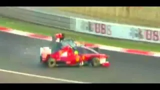 Hamilton Massa Crash India 2011.