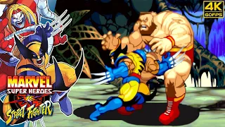Marvel Super Heroes vs. Street Fighter - Wolverine & Omega Red (Arcade / 1997) 4K 60FPS