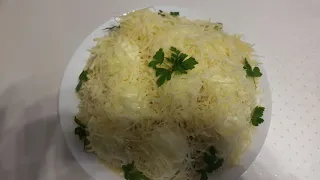 Салат "Сугробы" на новогодний стол/Вкусно и просто.