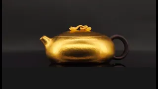 Pure gold teapot handmade by the master