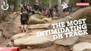 IT'S SCARY - VAL DI SOLE World Cup MTB DH Track Walk with the Pros