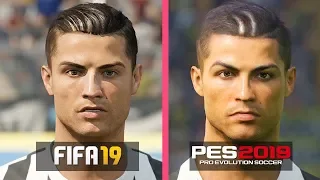 FIFA 19 vs PES 2019 | Juventus Players Faces Comparison